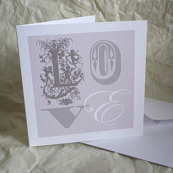 'Love' Vintage Style Card Six Designs, 2 of 7