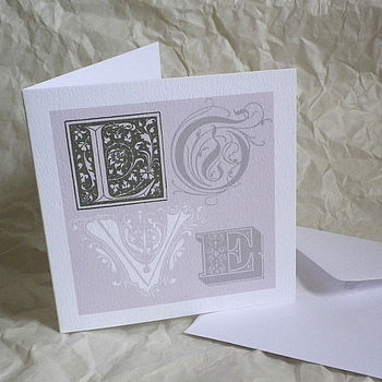 'Love' Vintage Style Card Six Designs, 3 of 7
