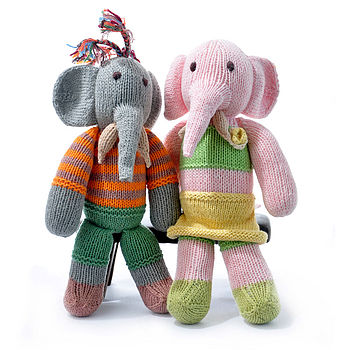 Hand Knitted Elephant Soft Toy, 2 of 5
