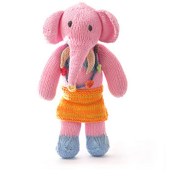 Hand Knitted Elephant Soft Toy, 3 of 5