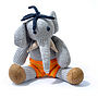 Hand Knitted Elephant Soft Toy, thumbnail 4 of 5