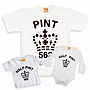 Matching Pint T Shirt Set Dad / Baby, thumbnail 4 of 6