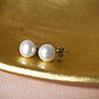 Fresh Water Pearl Sterling Silver Stud Earrings, thumbnail 1 of 4