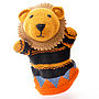 Hand Knitted Organic Cotton Lion Puppet, thumbnail 1 of 1