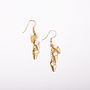 Delilah Gold Leaf And Bead Earrings, thumbnail 6 of 7