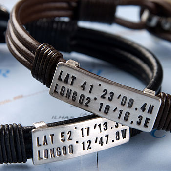 Personalised Silver Location Bracelet, 7 of 8