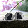 Silver Cat Cufflinks, thumbnail 1 of 2