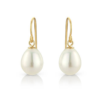 Tear Drop Pearl Earrings With Gold Fill Hooks, 2 of 3