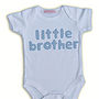 Little Sister/Brother Applique Baby Grow, thumbnail 2 of 8