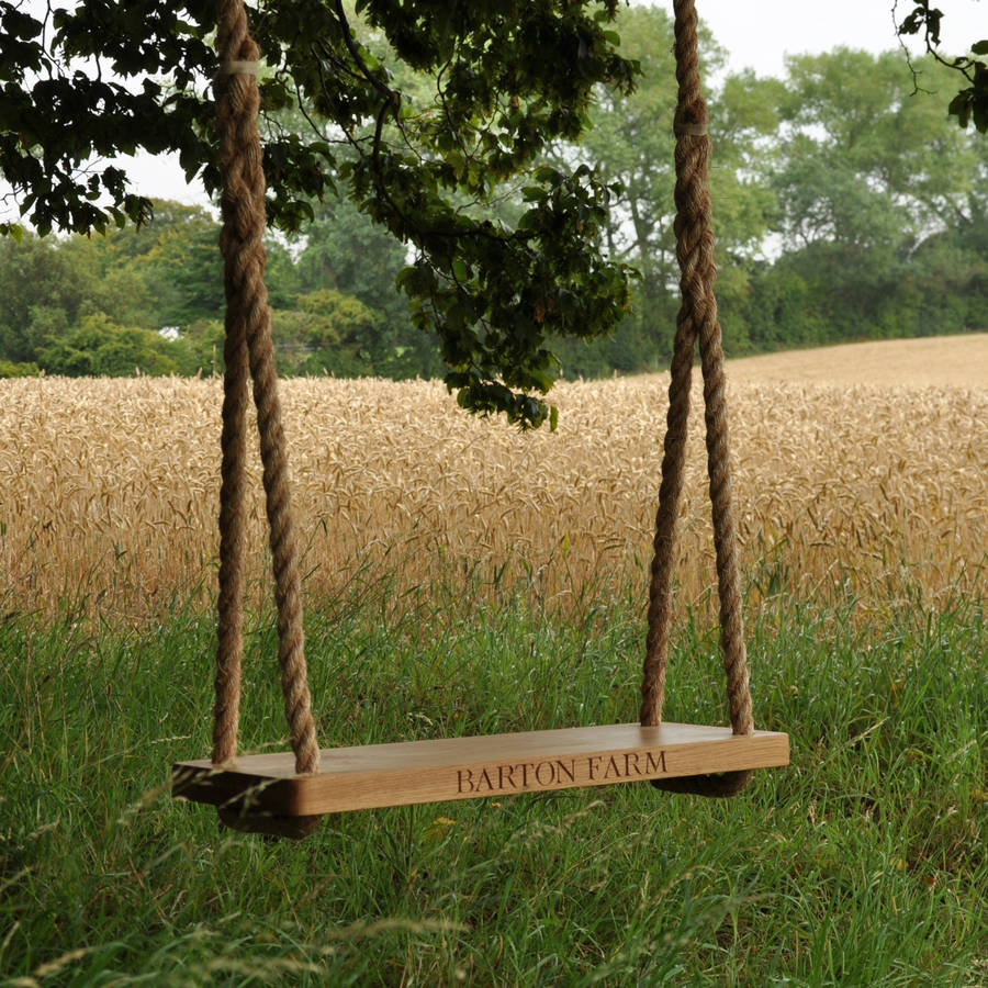 Personalised Oak Garden Tree Swing