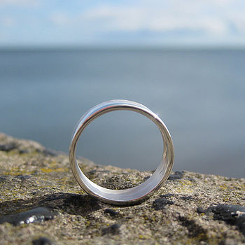 Personalised Silver Coastline Map Ring, 5 of 8