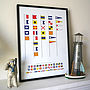 Daddy Is The Captain Of Our Ship Signal Flags Print, thumbnail 3 of 7