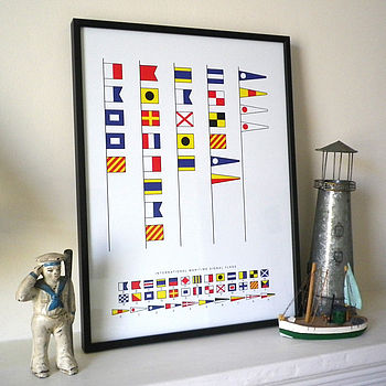 Daddy Is The Captain Of Our Ship Signal Flags Print, 3 of 7
