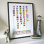 Daddy Is The Captain Of Our Ship Signal Flags Print, thumbnail 4 of 7