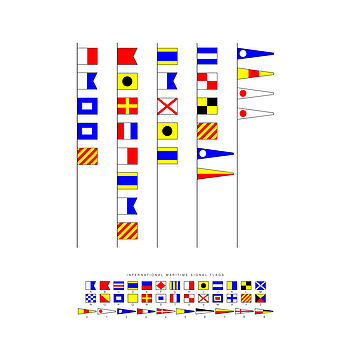 Daddy Is The Captain Of Our Ship Signal Flags Print, 5 of 7
