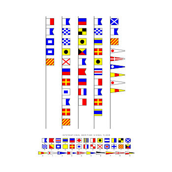 Daddy Is The Captain Of Our Ship Signal Flags Print, 6 of 7
