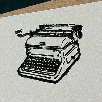 Eight Typewriter Letterpress Note Cards, 3 of 6