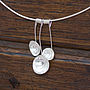 Handmade Silver Wild Roses Necklace, thumbnail 1 of 5