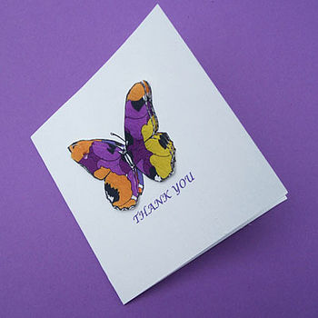 Pansy Seed Thank You Cards Pack Of Three, 2 of 2
