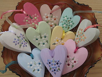Valentine/Decorated Hearts On Ribbon, 3 of 11
