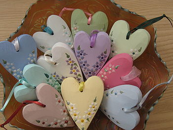 Valentine/Decorated Hearts On Ribbon, 4 of 11