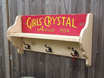 Vintage Style Schoolgirls Hook Shelf, 4 of 4