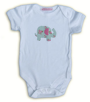 Girl's Personalised Applique Motif Baby Grow, 3 of 9