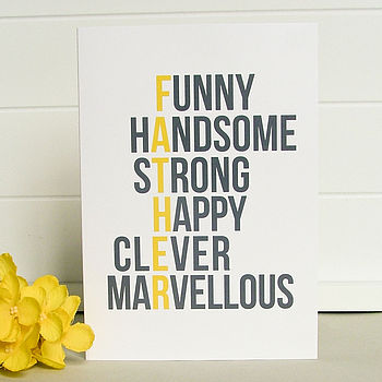 'Marvellous Dad' Father's Day Card, 2 of 3