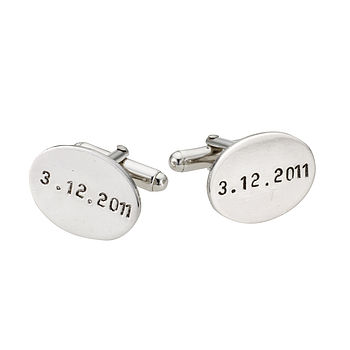 Personalised Oval Cufflinks, 4 of 6