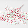 Red Heart Print Paper Party Straws, thumbnail 5 of 5