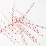 Red Heart Print Paper Party Straws, thumbnail 4 of 5