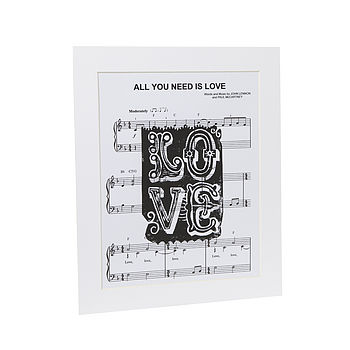 Personalised Sheet Music Love Art Print, 4 of 10