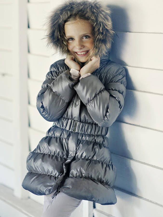 french design girls down puffer coat by chateau de sable ...