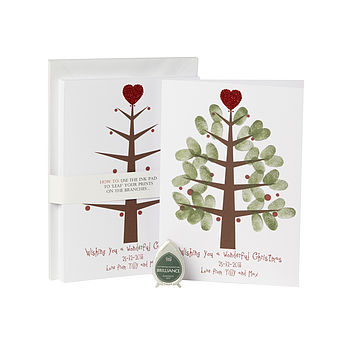 Personalised Thumbprint Christmas Tree Cards, 3 of 6