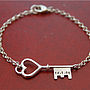 Personalised Sterling Silver Key Bracelet, thumbnail 3 of 9