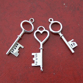 Personalised Sterling Silver Key Bracelet, 4 of 9