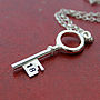 Personalised 18th Sterling Silver Key Necklace, thumbnail 2 of 8