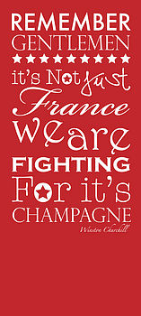 Winston Churchill Champagne Quote Print, 3 of 7