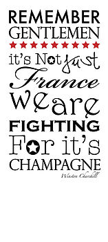 Winston Churchill Champagne Quote Print, 4 of 7