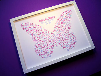 Personalised Girl's Butterfly Print, 4 of 5
