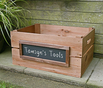Personalised Crate - Large With Blackboard, 2 of 3