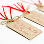 Christmas Gift Tags 'Mitts Off' Brown, thumbnail 2 of 8