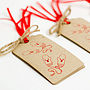 Christmas Gift Tags 'Mitts Off' Brown, thumbnail 6 of 8