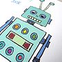 Personalised Robot Boy's Birthday Card, thumbnail 2 of 2