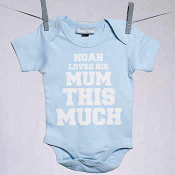 Personalised 'This Much' Baby Vest, 4 of 6