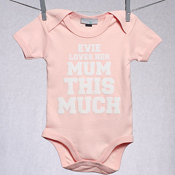 Personalised 'This Much' Baby Vest, 5 of 6
