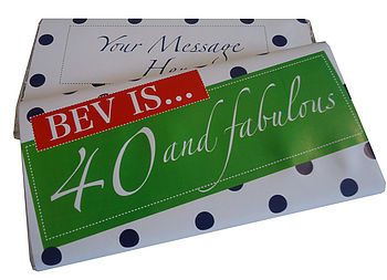 40 And Fabulous! Personalised Chocolate Bar, 2 of 4