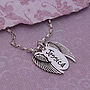 Handmade Personalised Silver Name Necklace with Angel Wings, thumbnail 1 of 8
