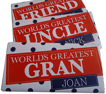 Personalised 'World's Greatest' Chocolate Bar, 3 of 3