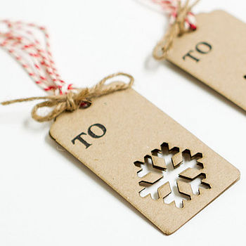 Recycled Lasercut Snowflake Gift Tags, 2 of 7